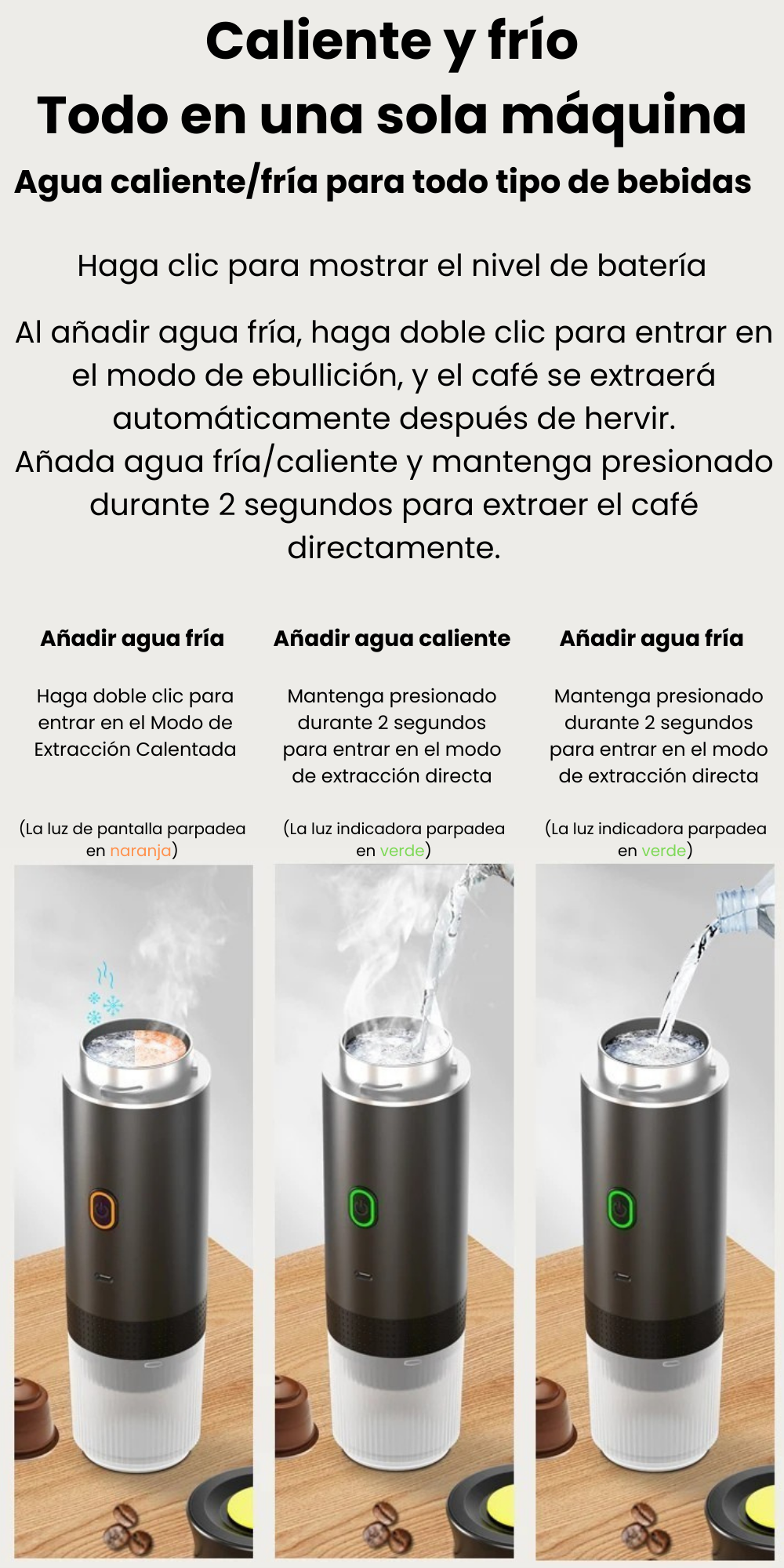 Cafetera Espresso Portátil Inalámbrica