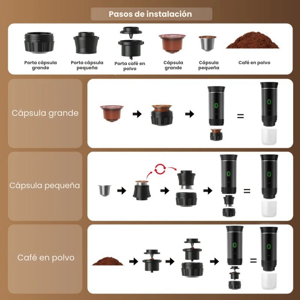 Cafetera Espresso Portátil Inalámbrica