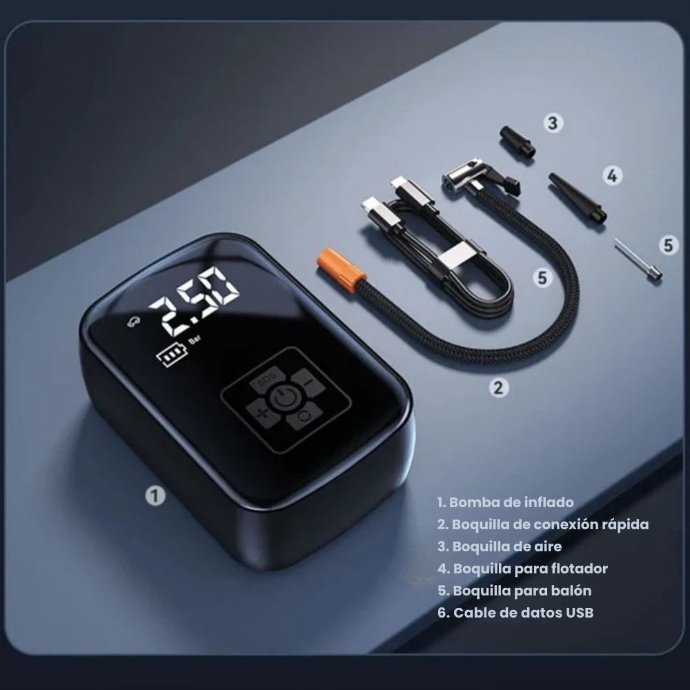 Inflador Neumáticos Portátil