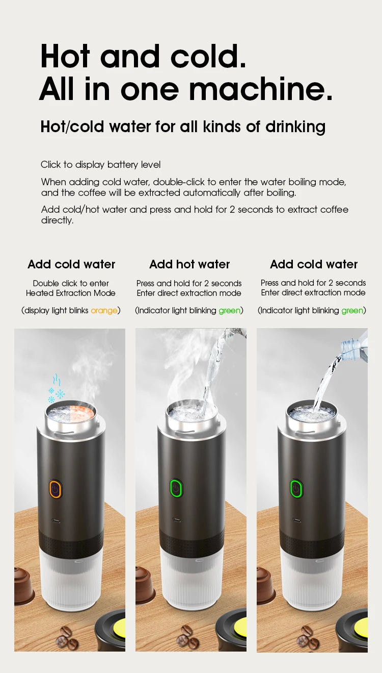 Cafetera Espresso Portátil Inalámbrica