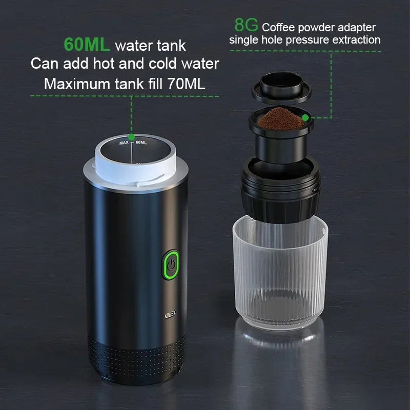 Cafetera Espresso Portátil Inalámbrica